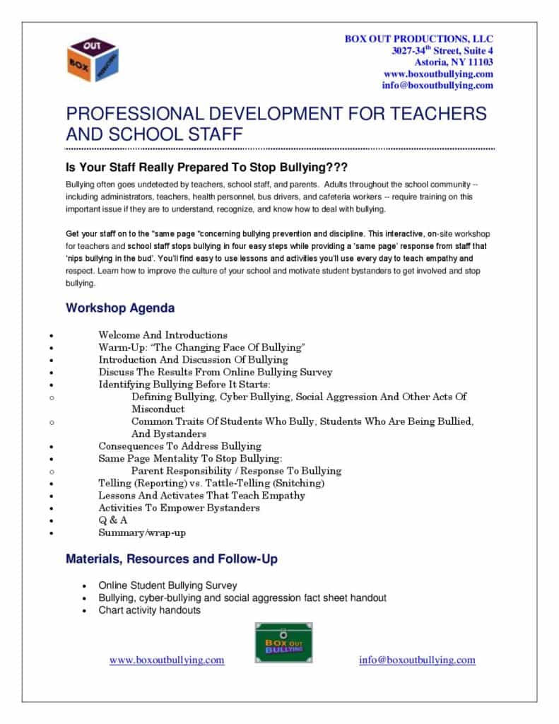 PD FOR FACULTY AND STAFF