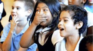 kids in awe of assembly