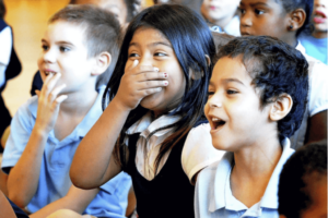 kids in awe of assembly