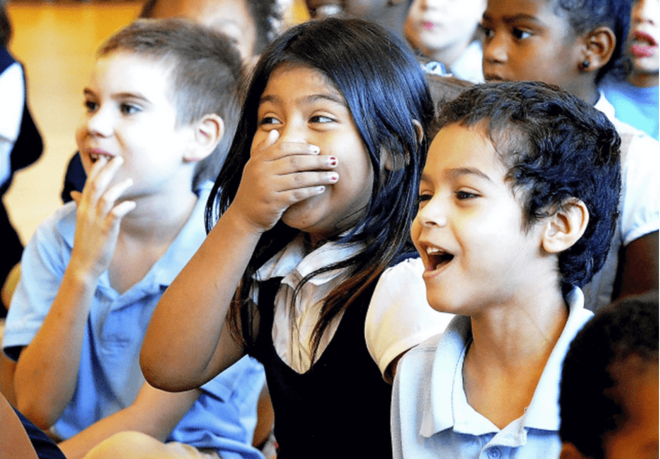 kids in awe of assembly